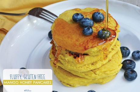 Gluten Free Mango Honey Pancakes