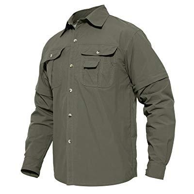 MAGCOMSEN Men's Quick Dry Breathable Convertible Long Sleeve Rip-Stop Shirt Review
