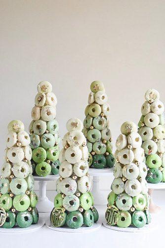 christmas wedding green donuts pine tree tower laombrecreations