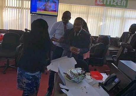 Jacque Maribe celebrates her birthday with colleagues at Citizen TV and family members