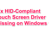 HID-Compliant Touch Screen Driver Missing Windows