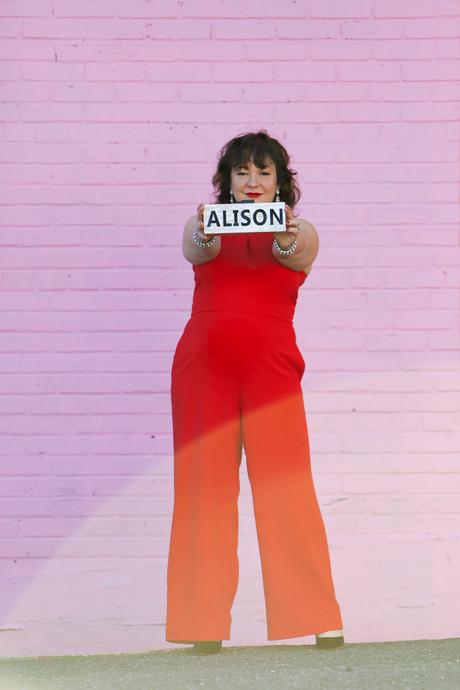 What I Wore: Red Cocktail Jumpsuit