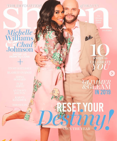 Chad Johnson & Michelle Williams Cover The Latest Issue Of Sheen Magazine