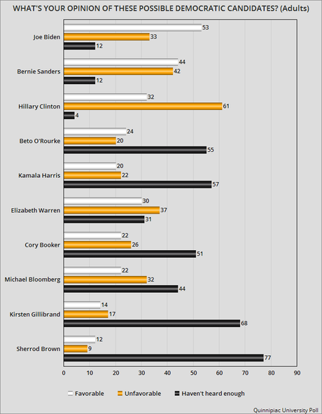 Poll Shows Voter Opinion Of Possible Democratic Candidates