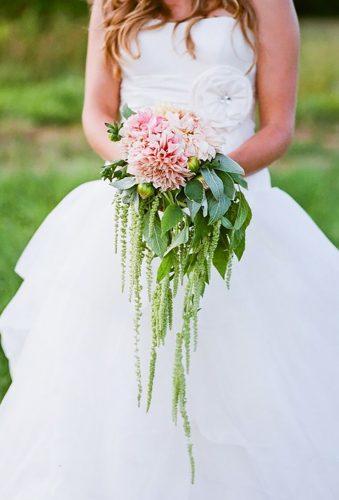 dahlias wedding bouquets simple cascade bouquet Charlotte Tittle Photography