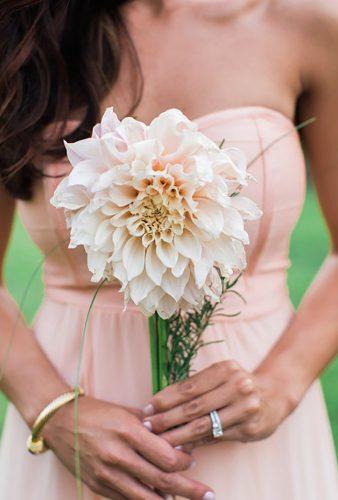 dahlias wedding bouquets single dahlia Natalie Jo Wedding Photography