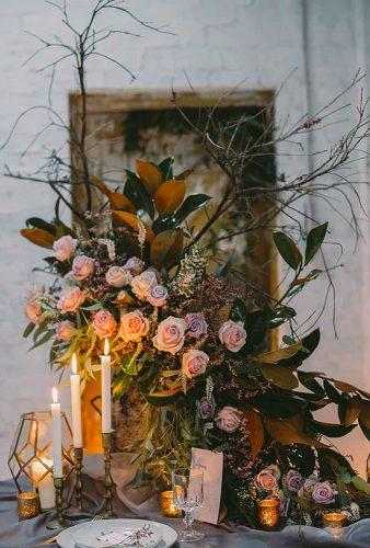bohemian wedding receptions flower centerpiece Jessica Abby