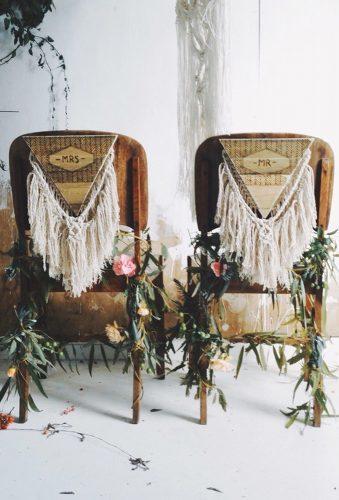 bohemian wedding receptions wedding chairs decor Katie Grant