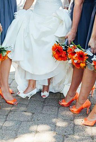 bridesmaids photos orange shoes Bradley Images