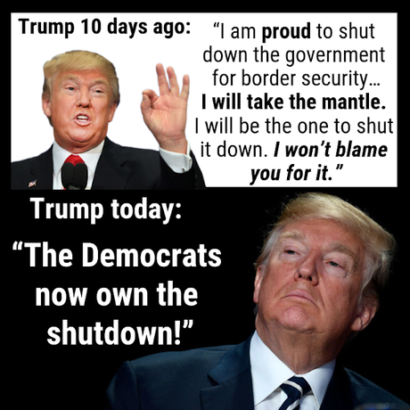 Trump Wanted Blame For Shutdown - Now He Has It