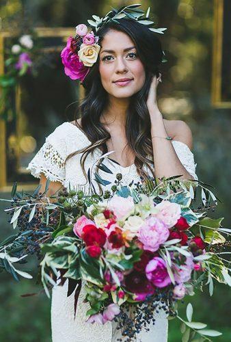 bohemian wedding photos bride color flowers Two Foxes Photography