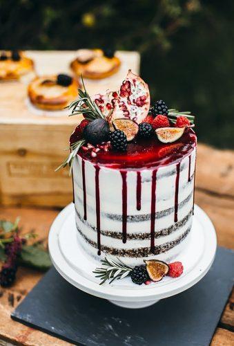 bohemian wedding cakes red caramel on cake Emily Kirke Photography