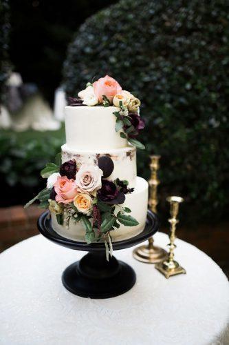bohemian wedding cakes white flower cake Kelly Anne Berry