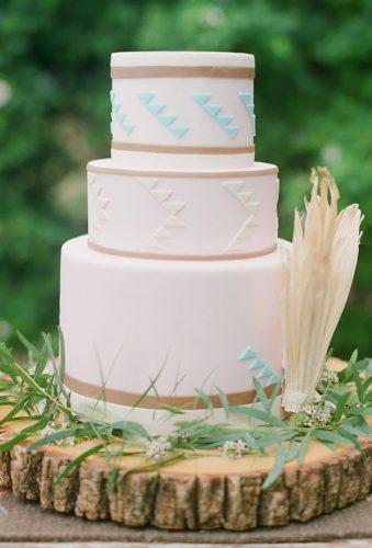 bohemian wedding cakes simple geometric cake Bryce Covey Photography