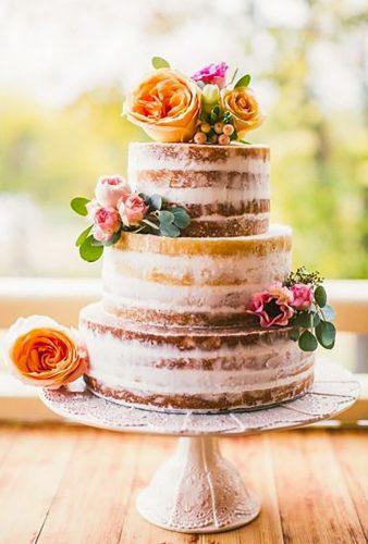 bohemian wedding cakes naked wedding cake orange flowers alisonlawsoncakes