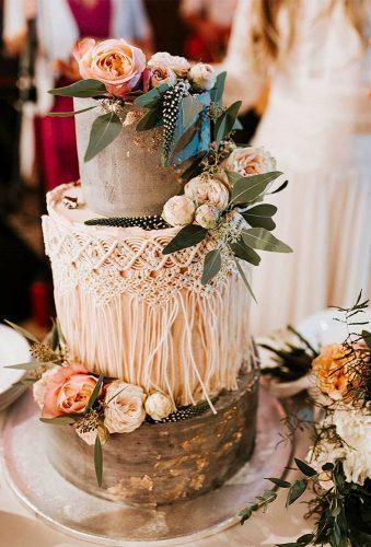 bohemian wedding cakes gray macrame cake aljazhafner