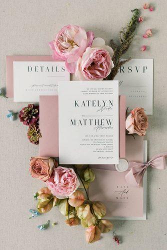 dusty rose wedding creative bridal invintations kayliephotog