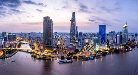 Aerial view of Ho Chi Minh City, Vietnam's capital