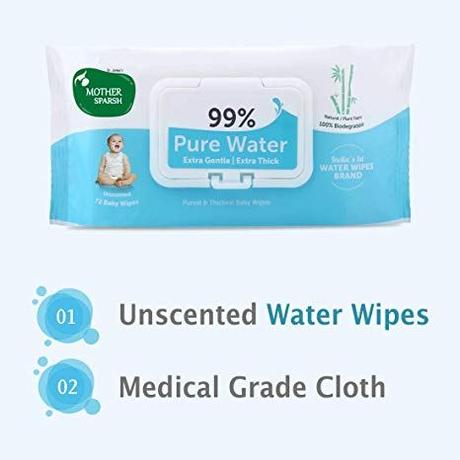 Mother Sparsh Launches New Unscented 99% Water Wipes for the Extra Care #UnscentedWaterWipes #SuperThickFabric #SensitiveBabyWipes