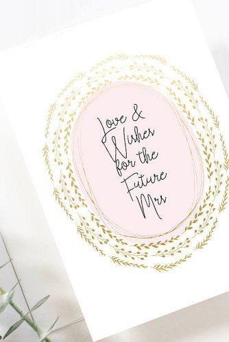 bridal shower wishes printable card example