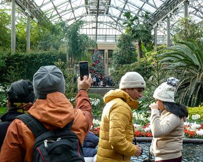 You see it everywhere: Who's flicking whom? [Longwood Gardens, outside Philly]