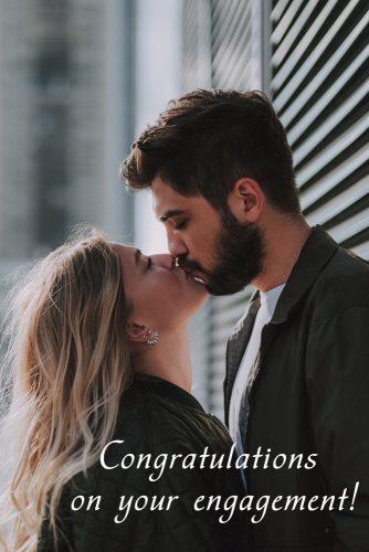 engagement wishes man and woman kiss happy