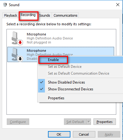 How to Fix Microphone is not Working in Windows 10