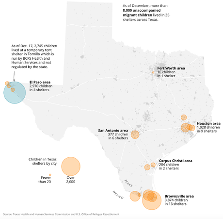 Most Of The Detained Immigrant Children Are In Texas