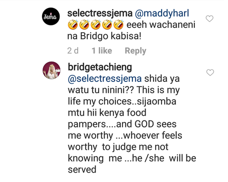 Sijaomba mtu pampers- Bridget Achieng comes out to defend herself after ‘explicit’ maternity shoot