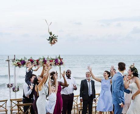 best classic wedding songs bouquet toss at the beach wedding