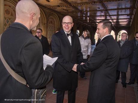 Chris and John’s December Wedding Underneath Bethesda Terrace