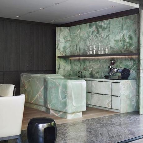 Green onyx kitchen inspiration #interiordesign #interiorarchitecture #inspiration