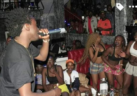 Photos of Bahati performing for half nak@d women at a nightclub spark divided opinions