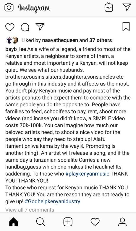 “As a wife of a legend will not keep quiet” Jua Cali’s wife rants as #playkenyanmusic gets personal