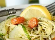 Garlic Pesto Pasta with Carrots Zucchini