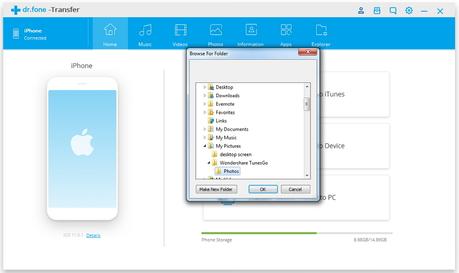 dr.fone select location