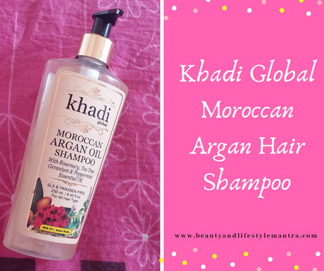 Review //  Khadi Global Moroccan Argan Hair Shampoo Rosemary Tea Tree Geranium & Peppermint Essential Oil Infused For Healthy Hair & Scalp