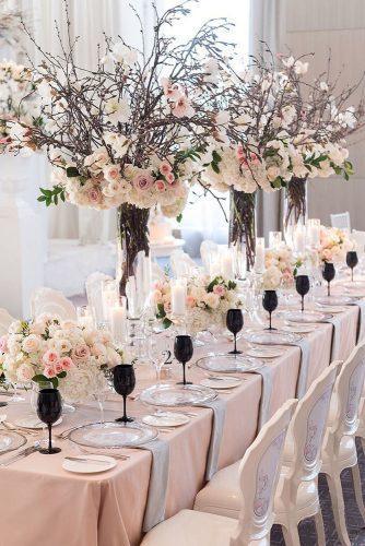 spring wedding decor spring brunches pink roses and white flowers 5ive15ifteen