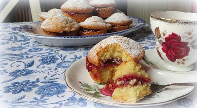 Lemon Cupcakes with Raspberry Jam