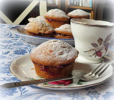 Lemon Cupcakes with Raspberry Jam