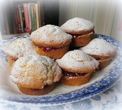 Lemon Cupcakes with Raspberry Jam