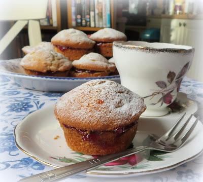 Lemon Cupcakes with Raspberry Jam