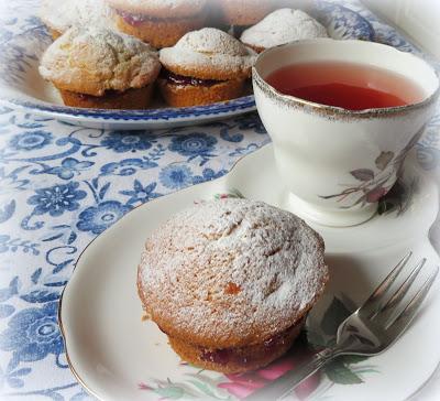 Lemon Cupcakes with Raspberry Jam