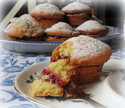 Lemon Cupcakes with Raspberry Jam