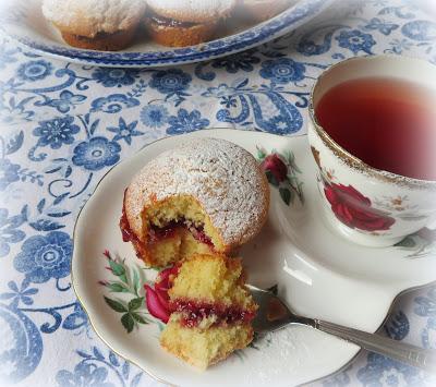 Lemon Cupcakes with Raspberry Jam