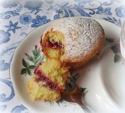 Lemon Cupcakes with Raspberry Jam