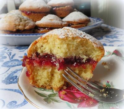 Lemon Cupcakes with Raspberry Jam