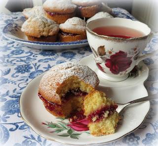 Lemon Cupcakes with Raspberry Jam