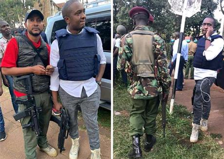 Steve Mbogo arrested after photos and videos with assault rifle, bulletproof