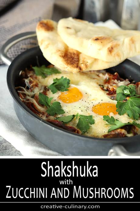 Shakshuka with Zucchini and Mushrooms